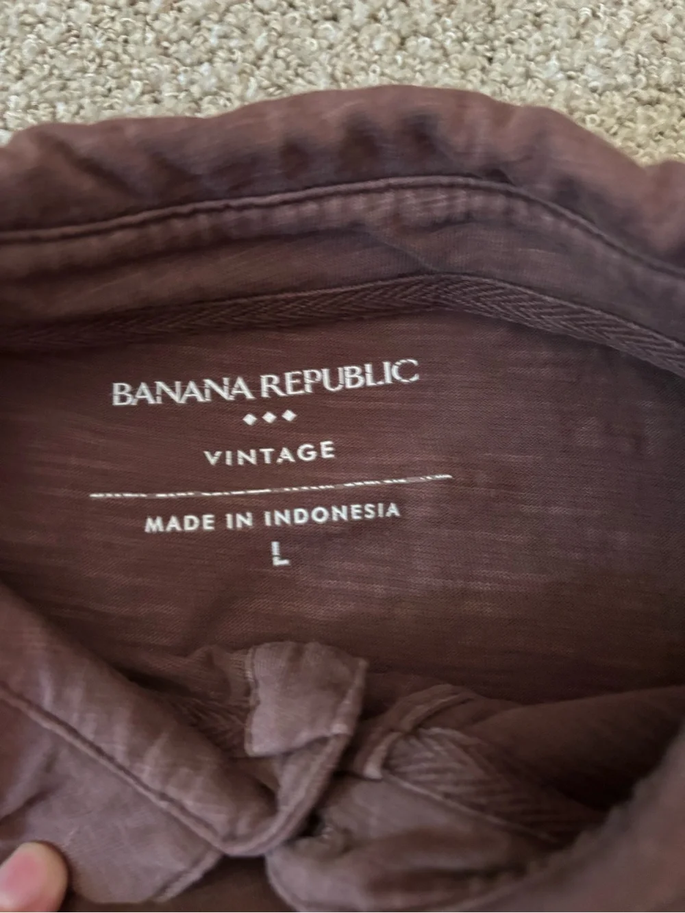 Banana Republic Men's Polo Shirt — Mauve Brown